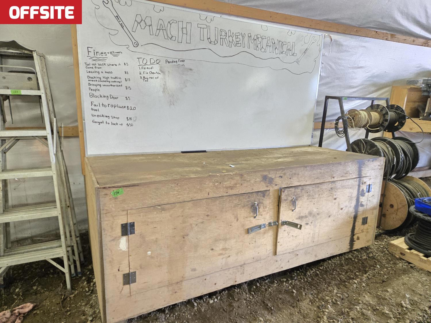 98 Inch Wide Wooden Work Bench with White Board [25LC05010-154] | Team ...