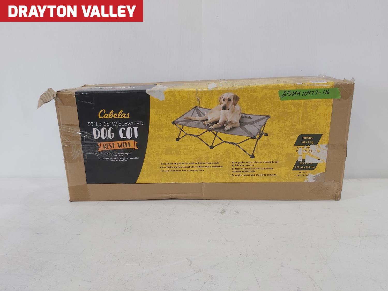 Cabela's 50 Inch L X 26 Inch W Elevated Dog Cot [25KK10977-116] | Team ...