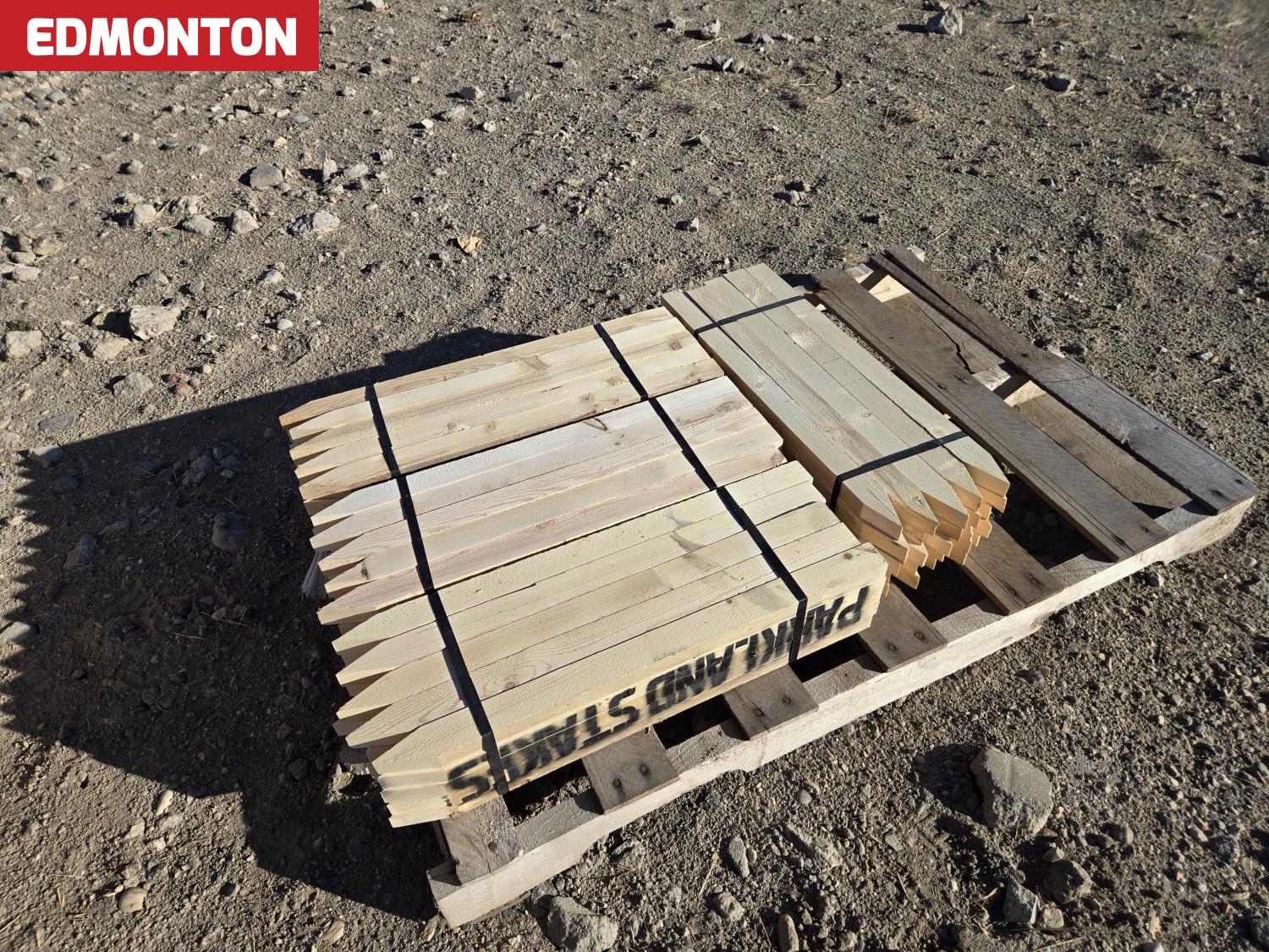(4) Bundles of 25 Piece 1 Inch X 1.5 Inch X 24 Inch Long Wooden Stakes ...
