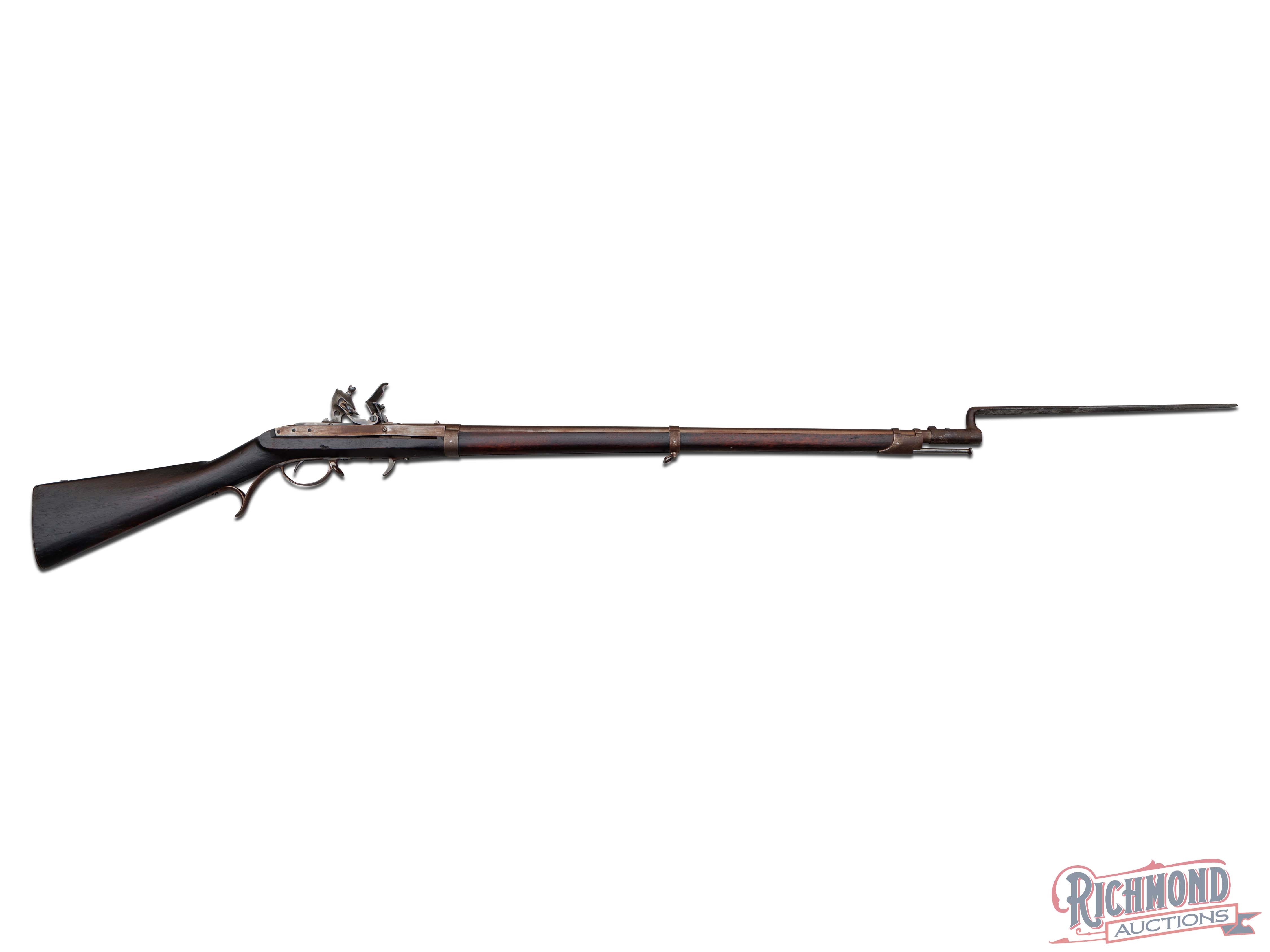 High Condition Flintlock Harper's Ferry Model 1819 Hall Rifle Dated ...