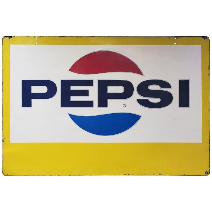 Pepsi w/Logo Metal Sign (large) (TAC)