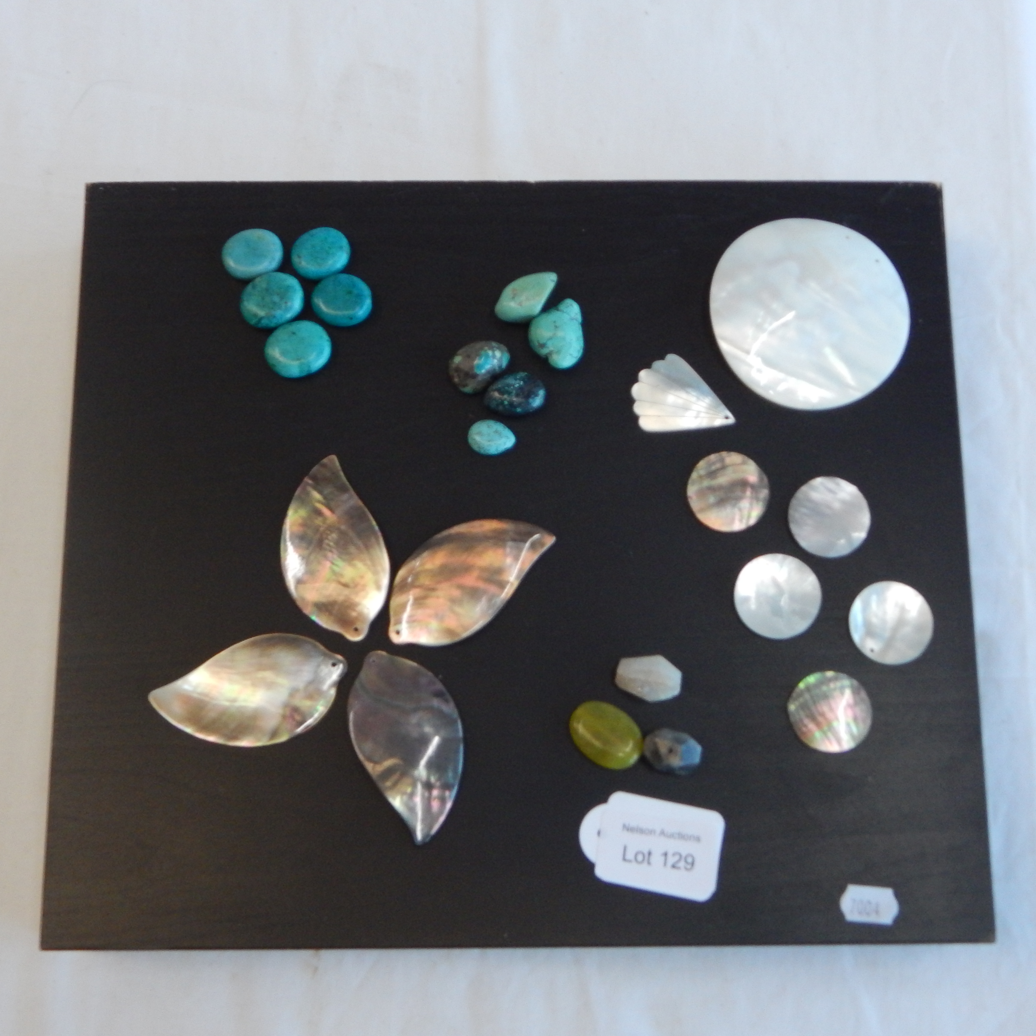 Turquoise + Shell Beads + Pendants — sold at auction in New Zealand for $20