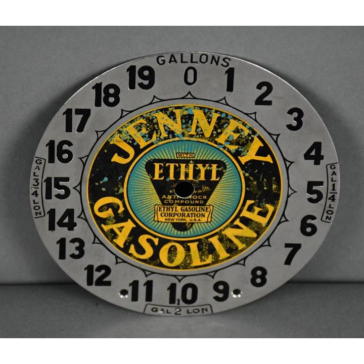 Clock Face w/Jenny Gasoline Ethyl Logo for Simplex