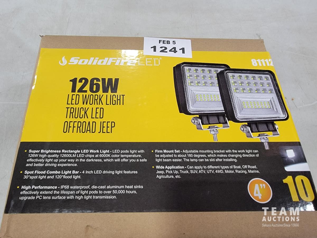 (10) Solidfire 126W 4 Inch LED Lights (Unused) [23EA05008-027] | Team ...