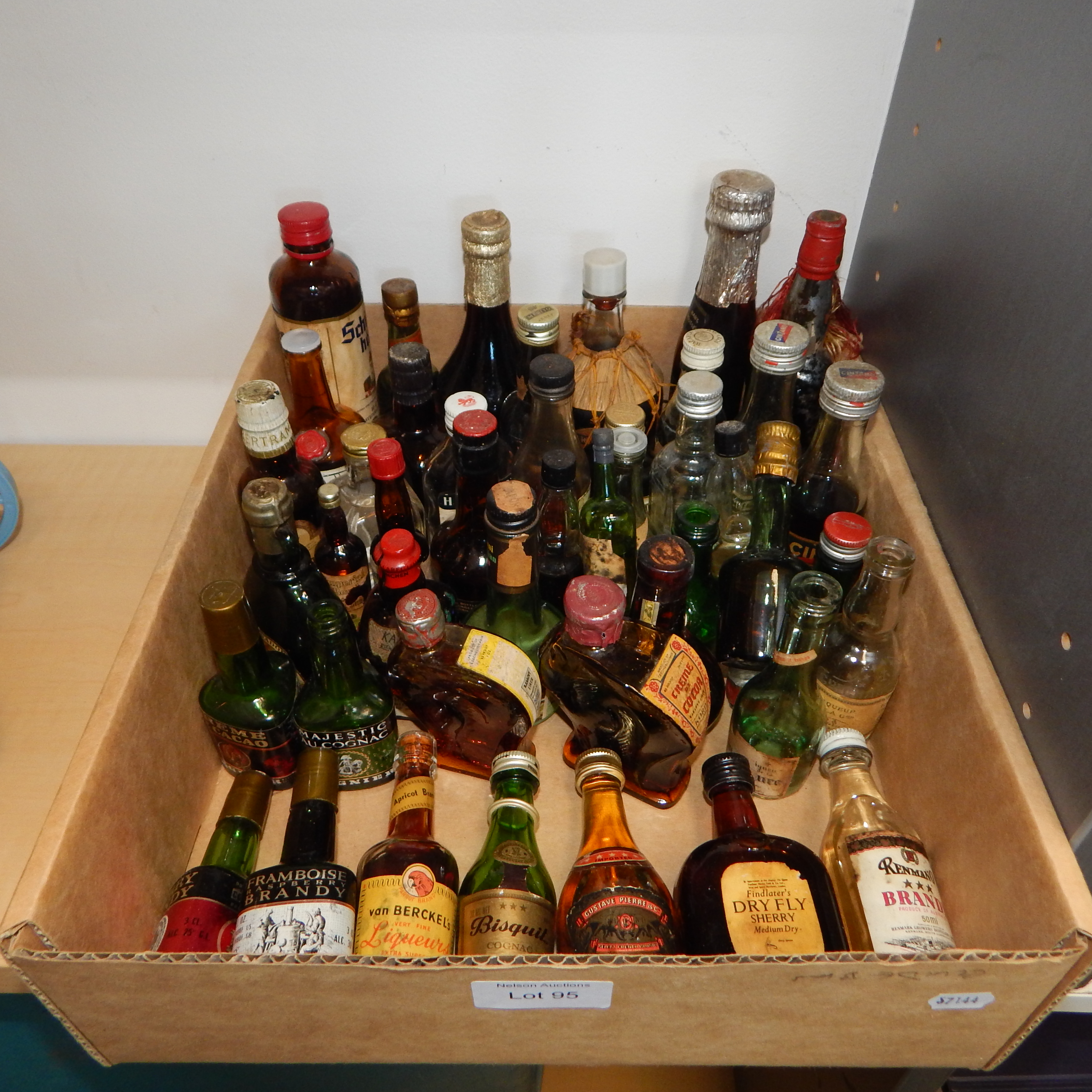 Box of Liquor Miniature Bottles — sold at auction in New Zealand for $15