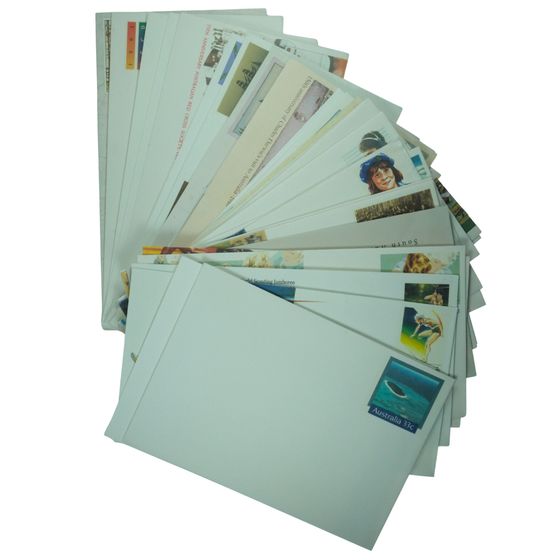 Australia 1980's Pre-Stamped Envelopes, As issued (25 items)
