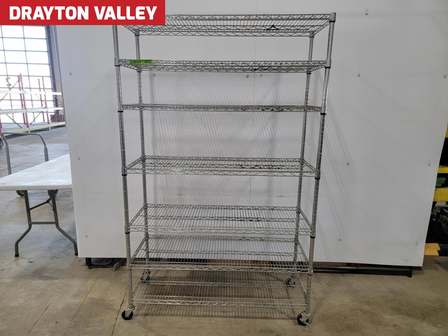7 Tier Rolling Wire Shelf [25JD10033-003] | Team Auctions