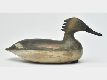 Merganser hen in the style of Harry V. Shourds, Tuckerton, New Jersey.