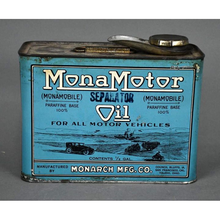 MonaMotor Oil w/ Great Graphics 1/2 Gallon Metal Can