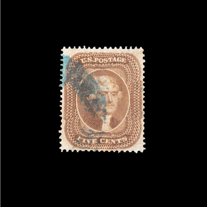 US Stamps Values Scott #39: 90c 1860 Washington