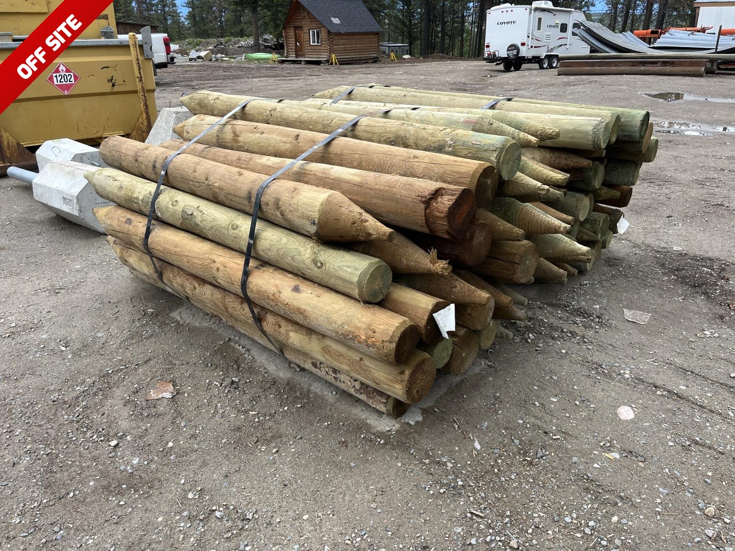 Qty of (70) 6-7 Inch X 7 Ft Fence Posts [24FN03006-028] | Team Auctions