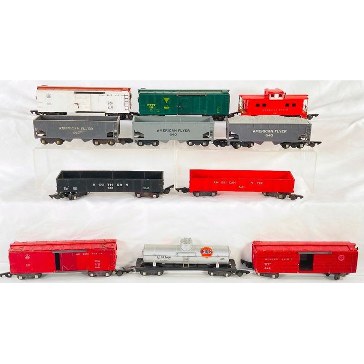 American Flyer Postwar S Gauge Eleven (11) Assorted Freight Cars