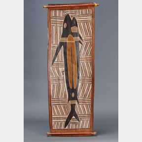 WILSON GANAMBARR MANYDJARRI (BORN 1945) ANCESTRAL SHARK, ARNHEM LAND, NORTHERN TERRITORY