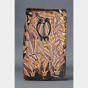 DAVID MALANGI (1927 - 1999) YATHALAMARRA WATERHOLE 1966, CENTRAL ARNHEM LAND, NT, AUSTRALIA