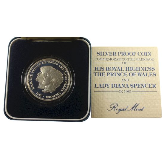 Great Britain Elizabeth II 1981 'Royal Wedding' Proof Silver (925) Crown, FDC