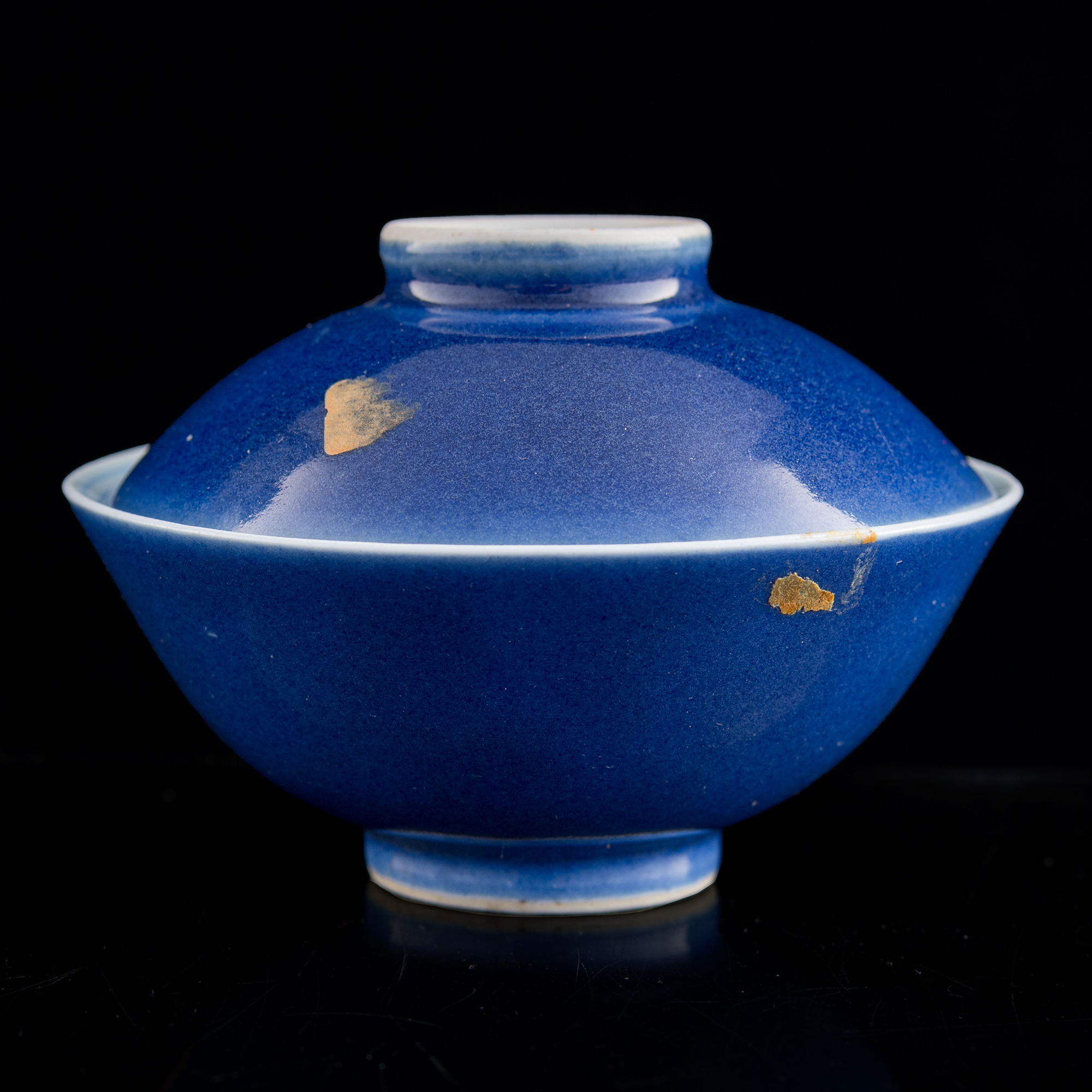 中国古美術　清時代蓝釉水盤　建水　文房具　 EJ12M-5 Identification of Jiaqing Bowls as Modern Copies