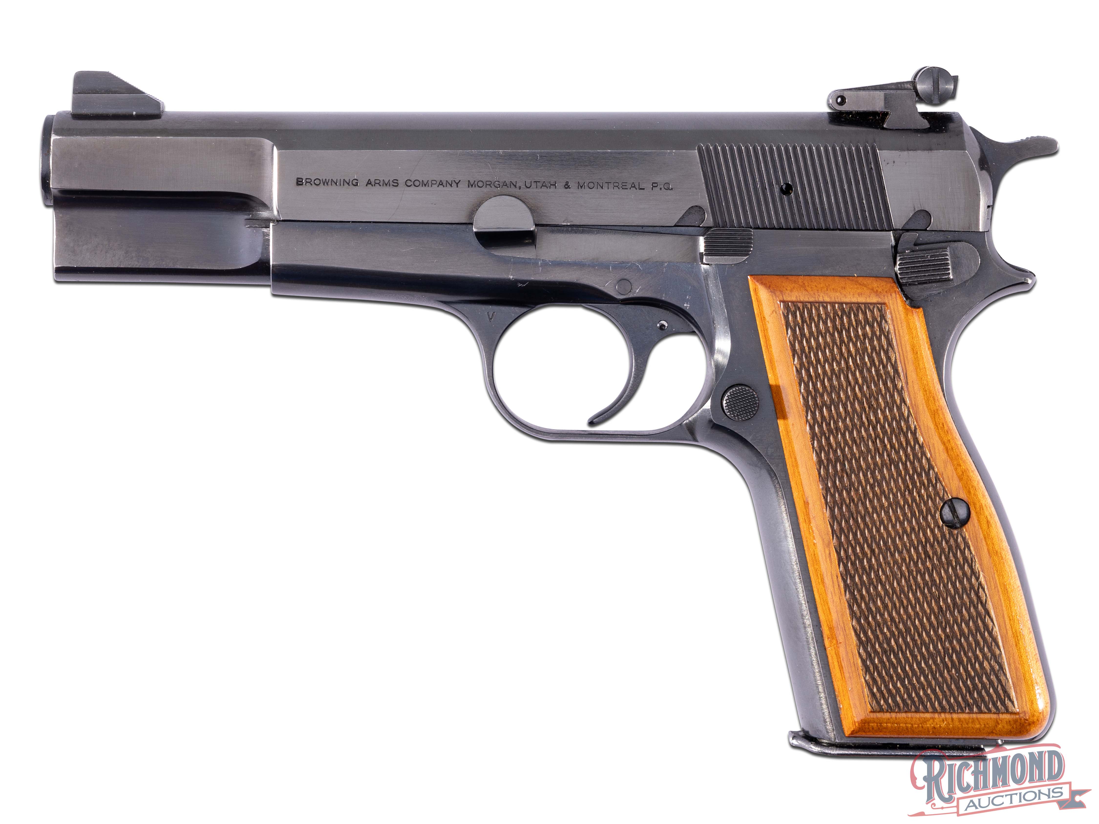 1982 Browning Belgium Hi Power 9mm Luger Blued Semi-Auto Pistol