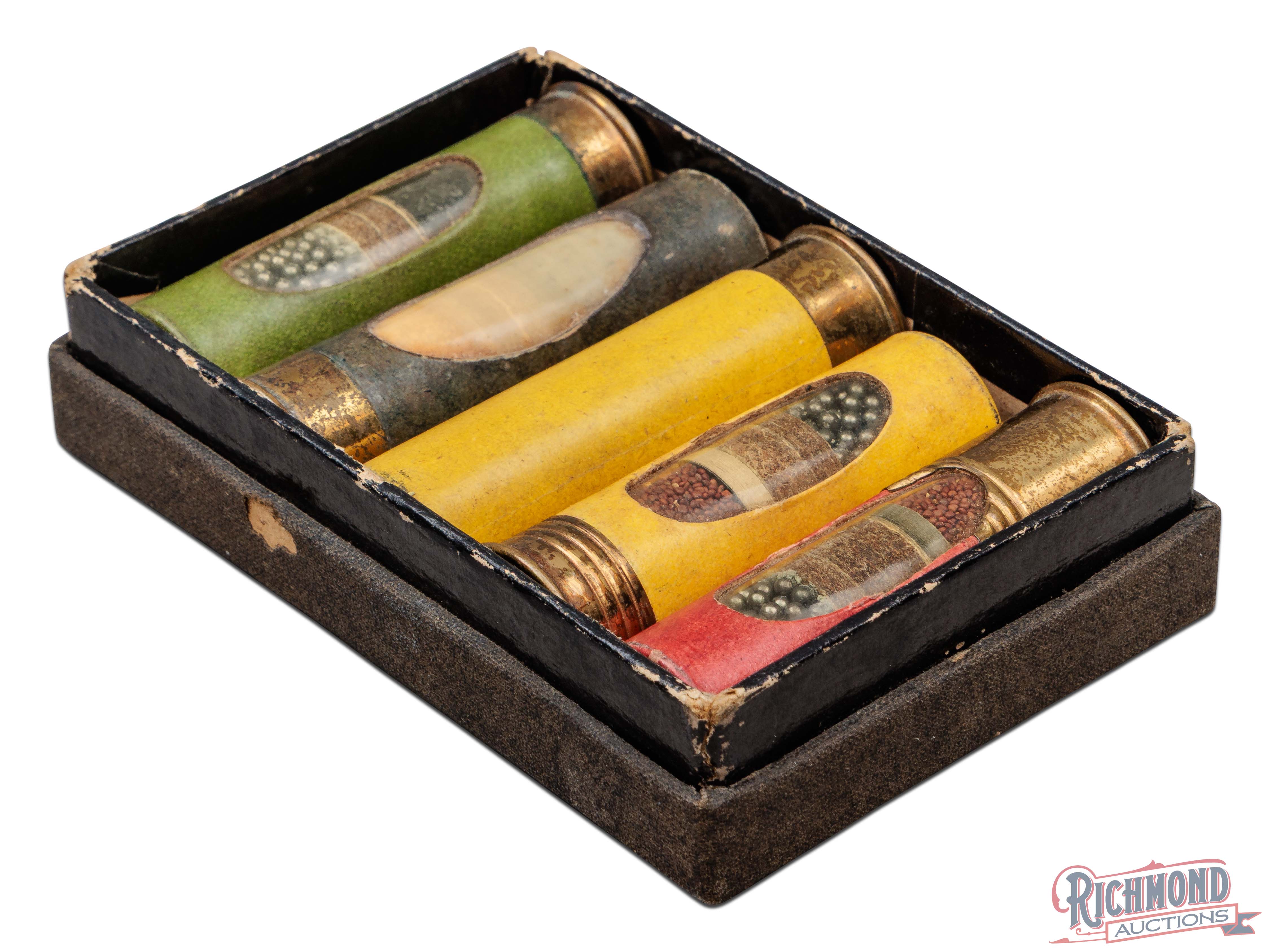 Shell Shot Samples Complete Winchester Sample Paper Shot Shell Salesman Set in Factory Box ...