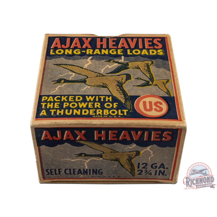Box Only Of United States Cartridge Company Ajax Heavies Long Range Loads 12 Ga 2-3/4" Shotshells