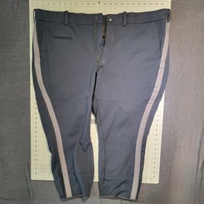 Wool Police Breeches, navy blue with 1" grey stripe, 46 Waist