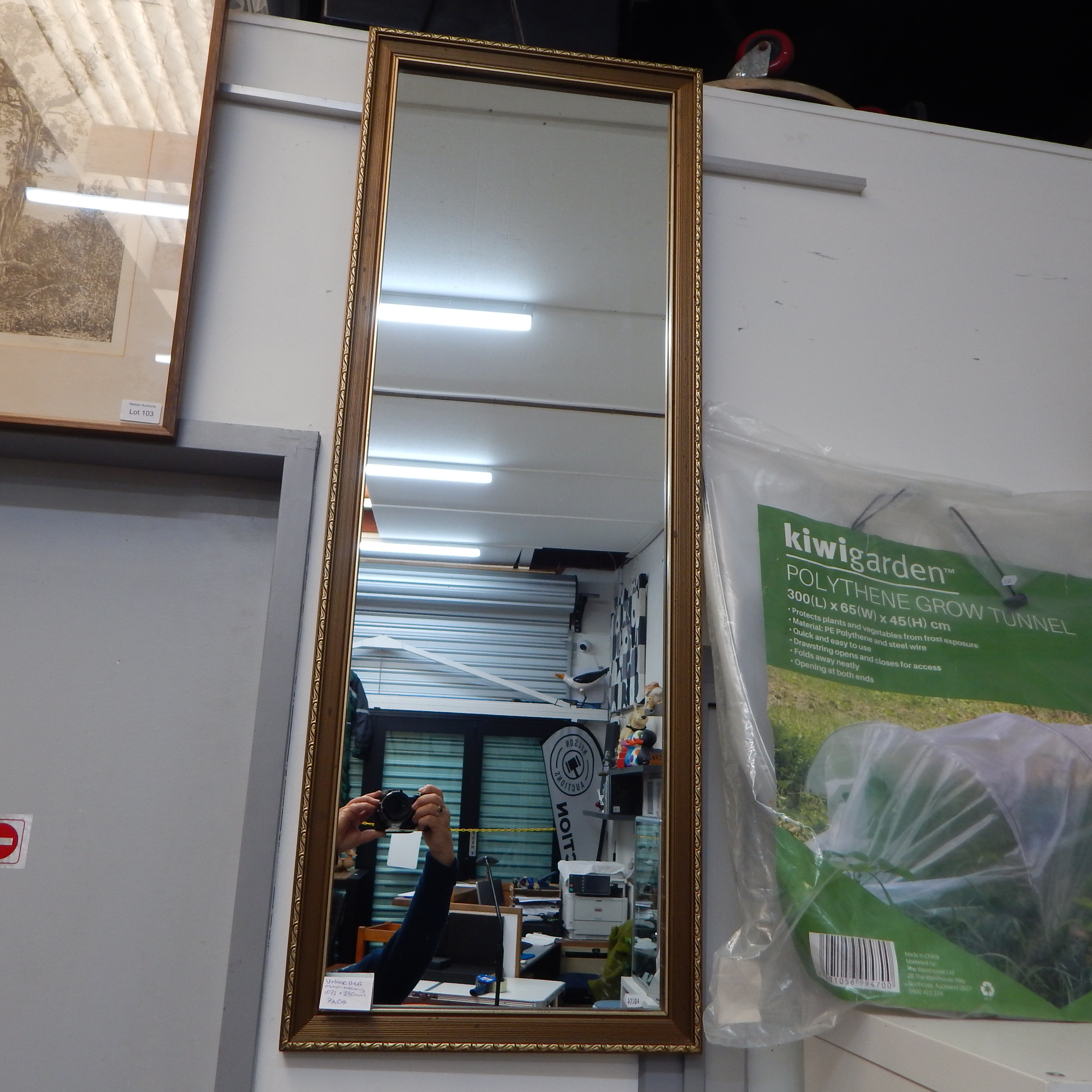 Heavy vintage dress mirror — sold at auction in New Zealand for $30
