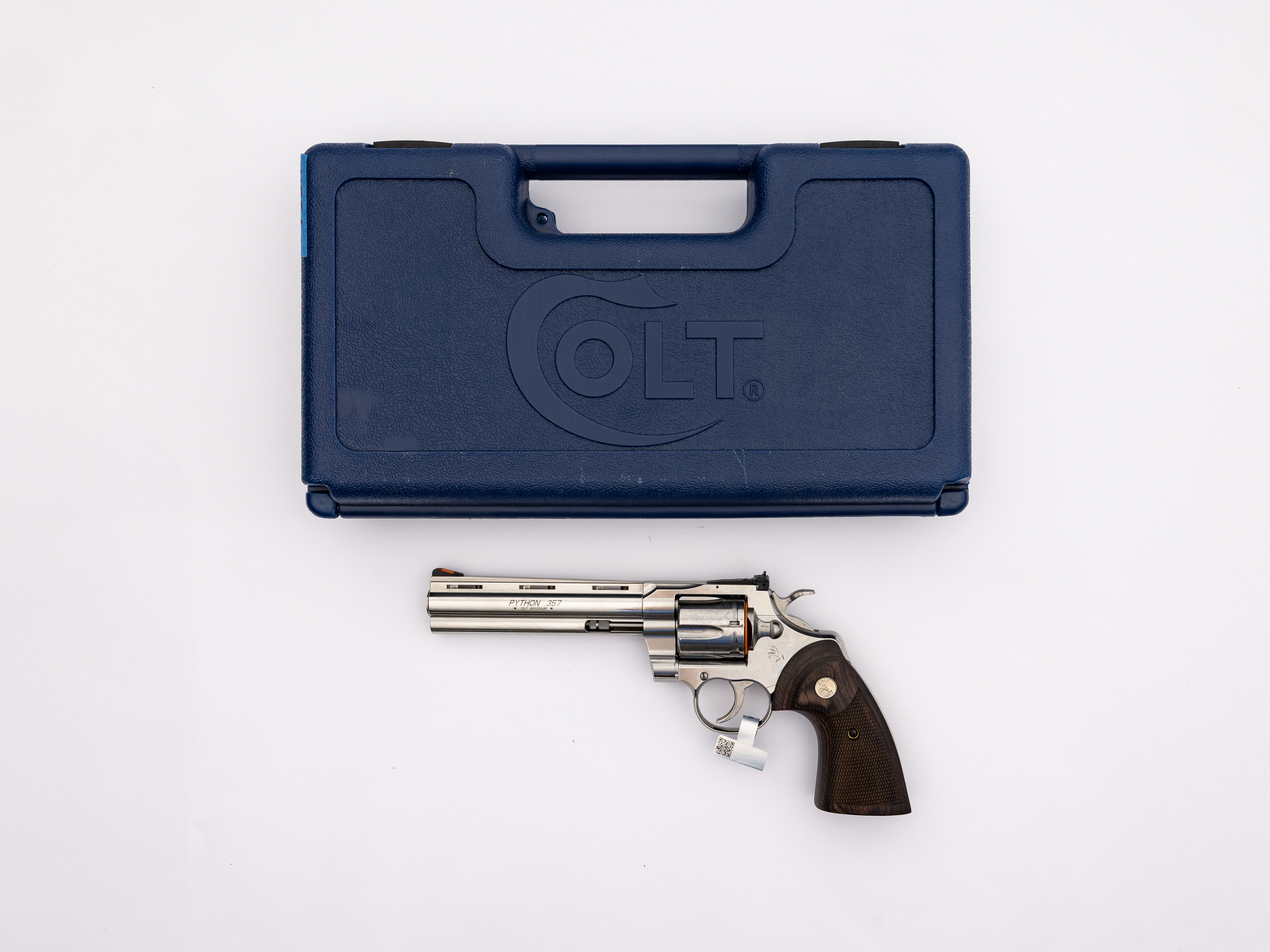 Excellent Colt Python 6" .357 Mag Stainless Revolver In Original Case ...
