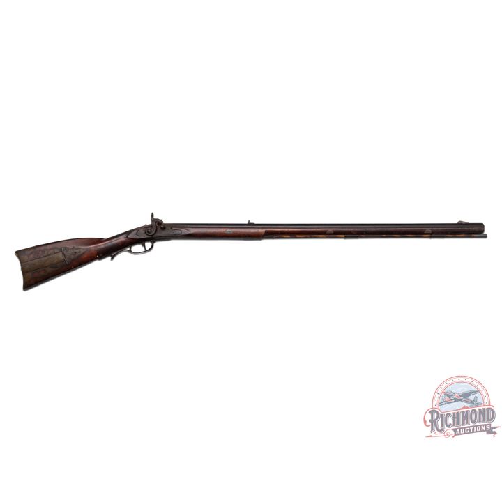 Antique Percussion Rifle Attributed to John Dreisbach of Union County Pennsylvania