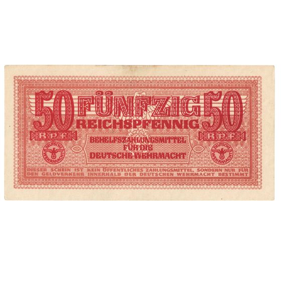 Germany Third Reich 'Auxiliary Payment' 50 Reichspfennig ND (1942), virtually Uncirculated OPQ