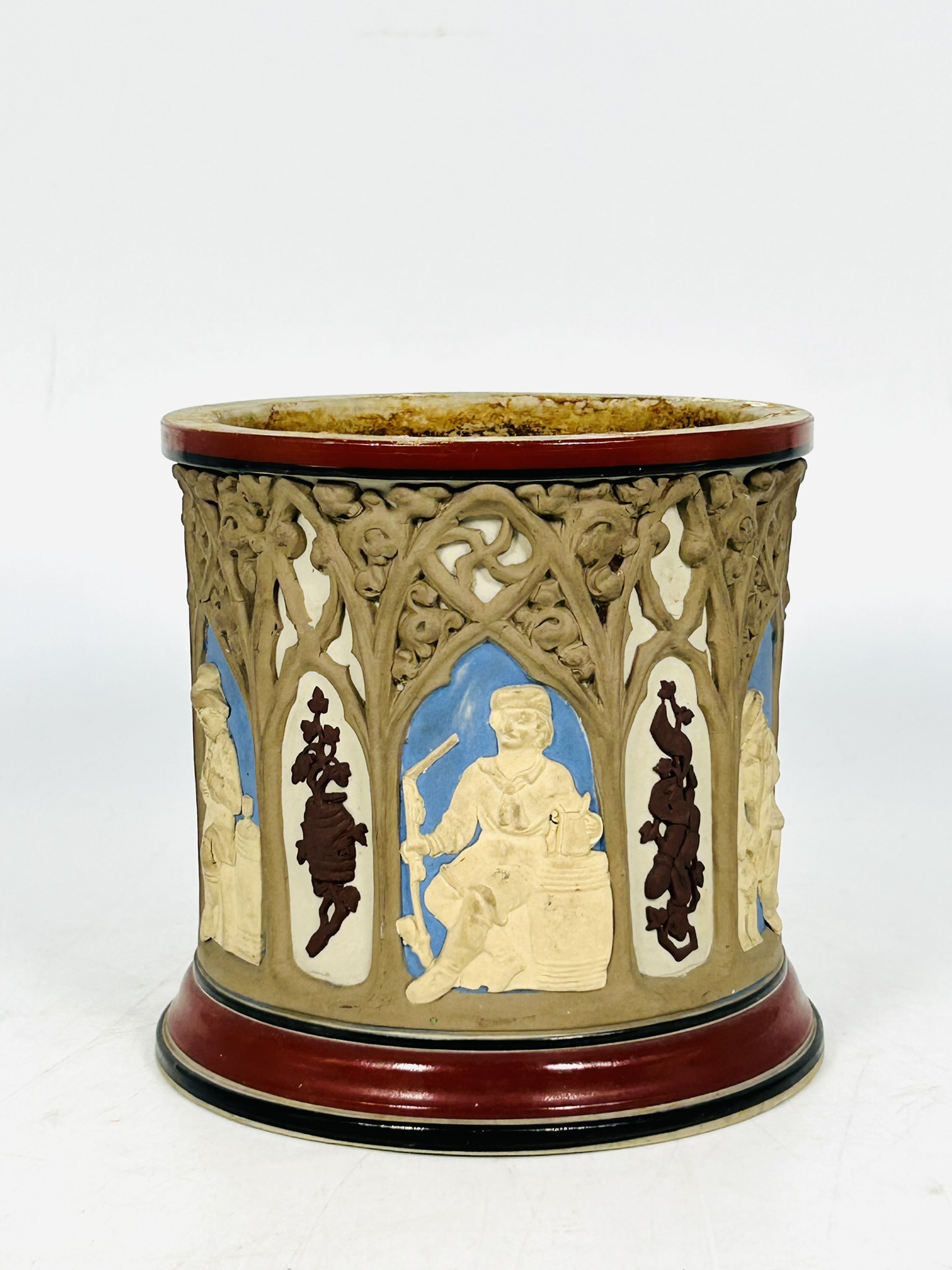 german tobacco jar Antique Beautiful Raised Figures Marked Germay made adorini hair hygrometer that always shows you the exact humidity inside the jar ## In addition Vintage Tobacco Jar Humidor German