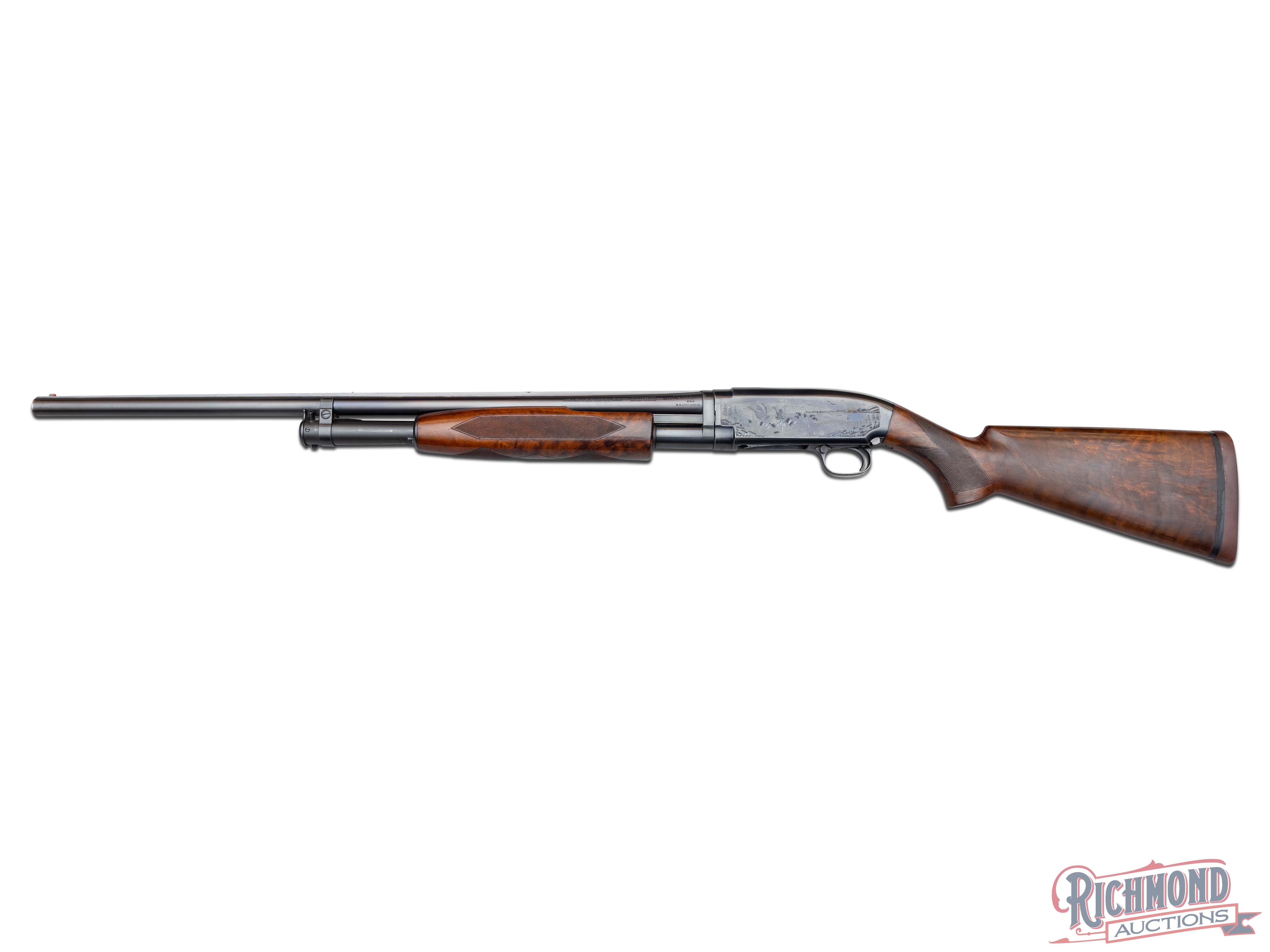 Pre-64 Engraved Winchester Model 12 Skeet Pump Shotgun With Raised ...