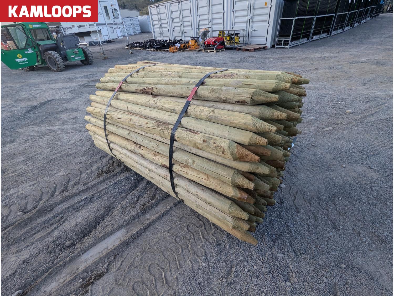 (180) 2-3 Inch X 6 Ft Treated Fence Posts (Unused) [26BB10993-015 ...