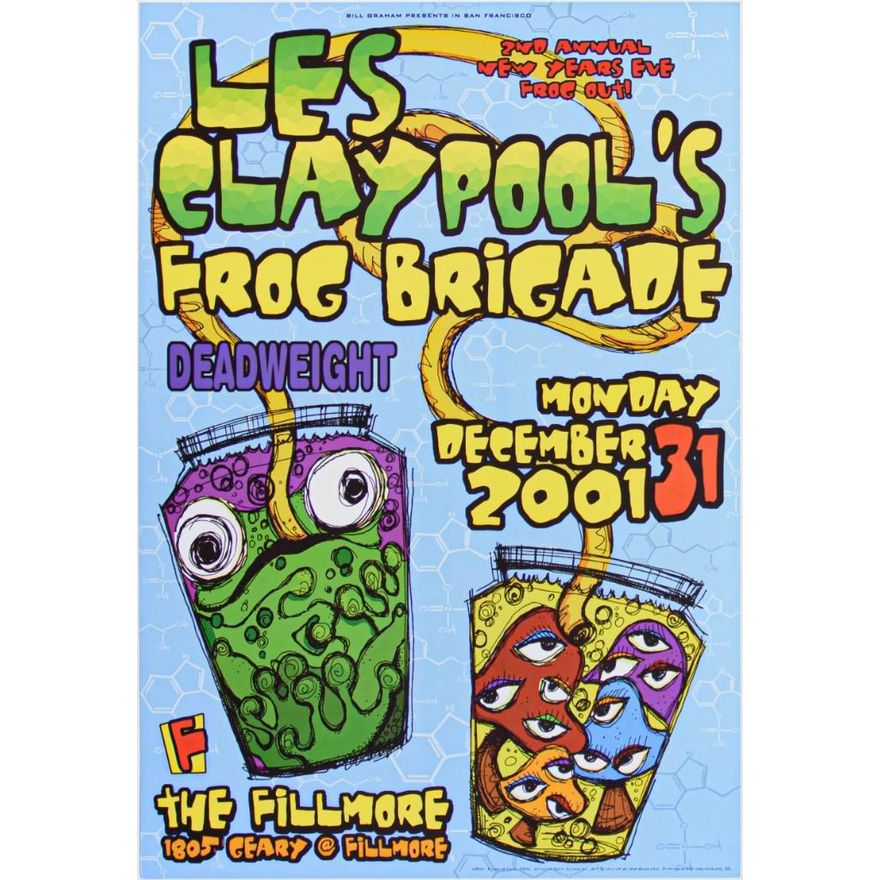 2001 Les Claypool's Frog Brigade The Fillmore Poster Near Mint 87