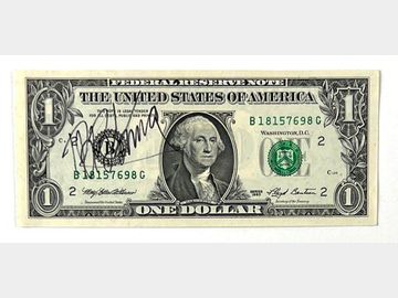 B.B. King In-Person Signed Uncirculated Dollar Bill (JSA Authentication)