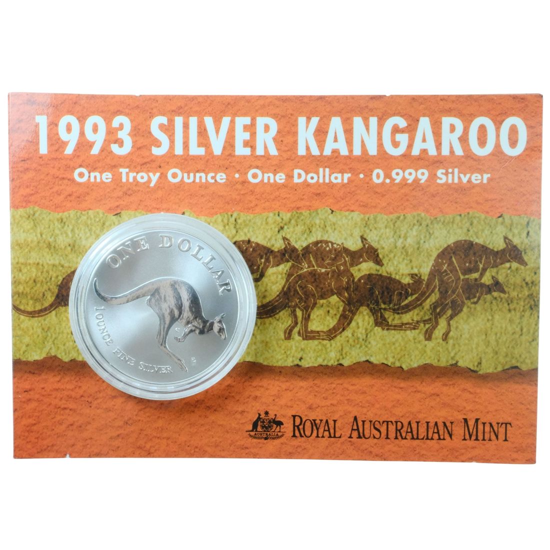 Australia 1993 'Kangaroo' Silver (999) $1, Uncirculated