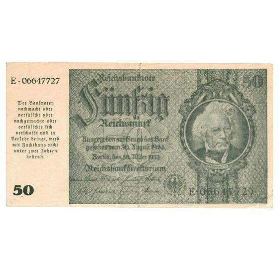 German Reichsbank - Graz, Linz & Salzburg 'Emergency' 50 Mark (1945), Crisp good Very Fine - Scarce