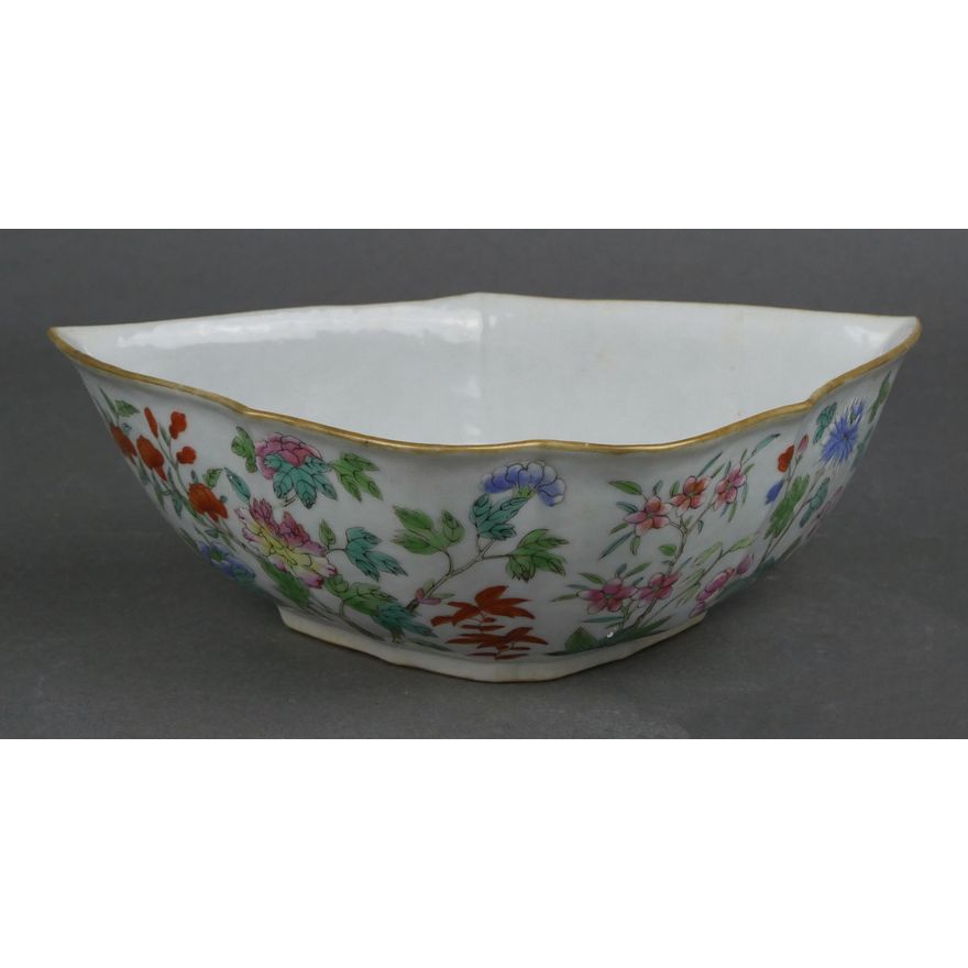 Antique Chinese Celadon Bat Shape Bowl