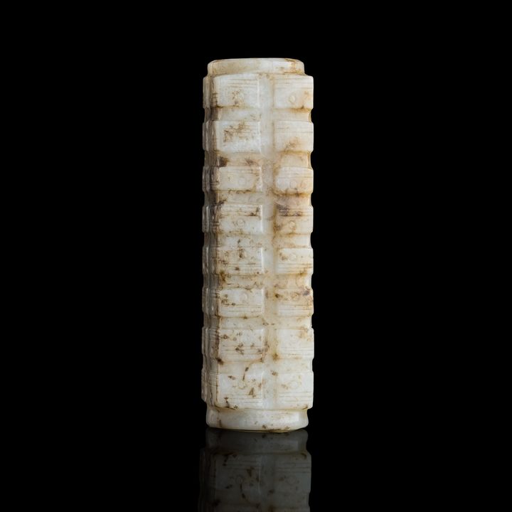明代或更早 玉琮 A Chinese jade cong, Ming dynasty or earlier