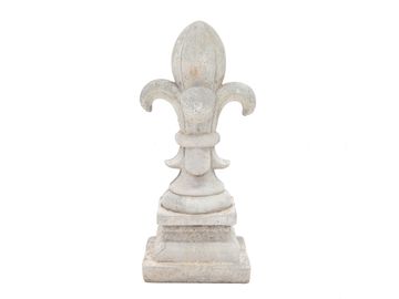 Vintage Cast Stone Fleur de Lis