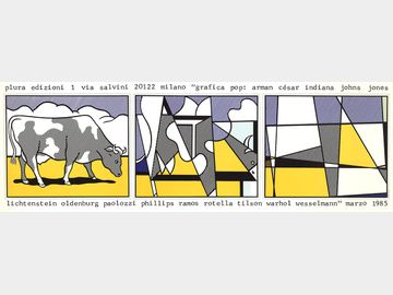 Roy Lichtenstein - Cow Going Abstract - 1985 Offset Lithograph 13.25" x 39.25"