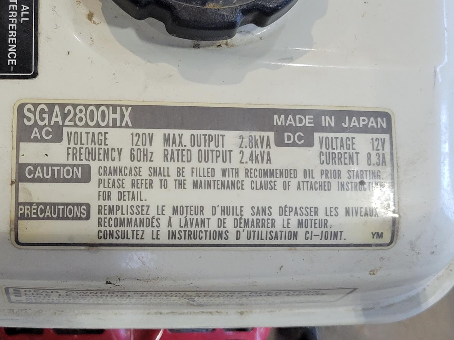 Kodiak SGA 2800HX Gas Generator [24DG05047-011] | Team Auctions