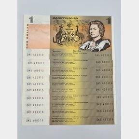 Australia - $1 Banknotes - Consecutive Run of 10