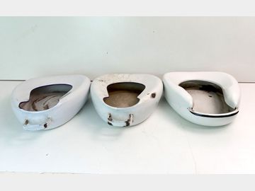 3x Vintage Enamel Bed Pans