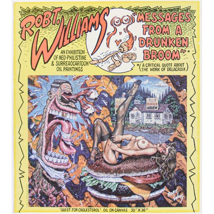 1987 Robert Williams Messages From A Drunken Broom Poster Extra Fine 67