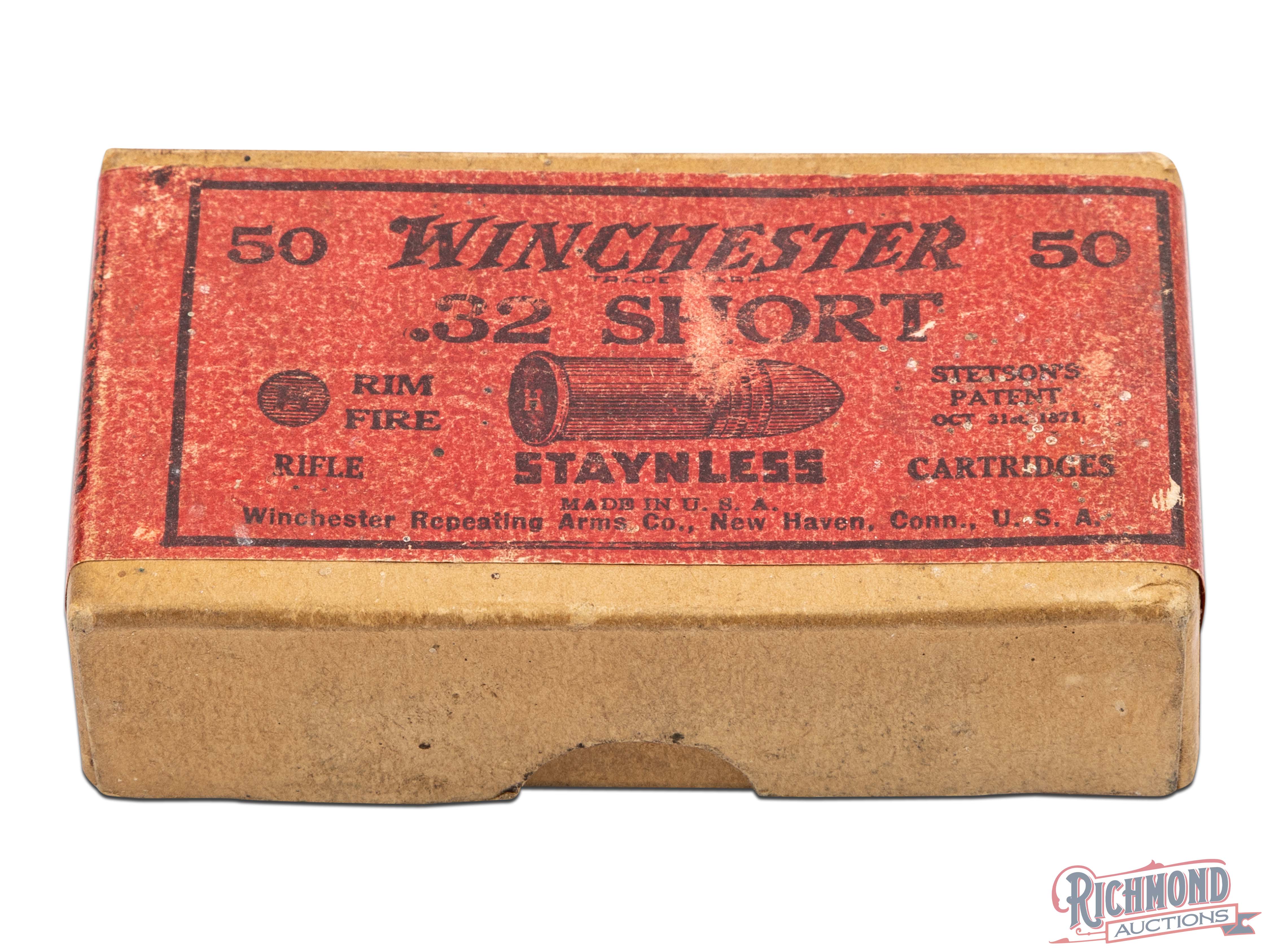 Partial Box Of Winchester .32 Short Staynless Rimfire Cartridges ...