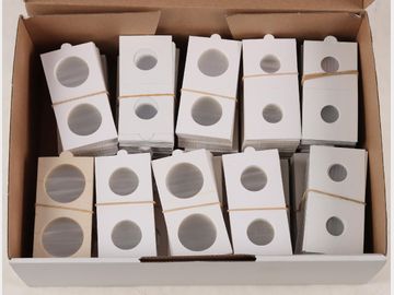 ACCESSORIES | 2'x2' cardboard staple coin holders. 17.