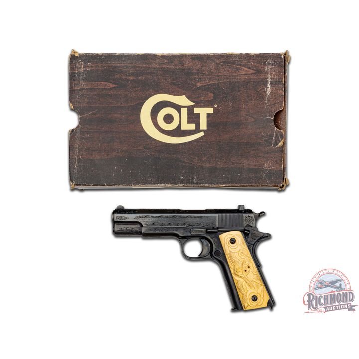 Engraved Custom 1915 Colt Government WWI Era RAF Contract 1911 w/ ACE .22 LR Conversion Kit