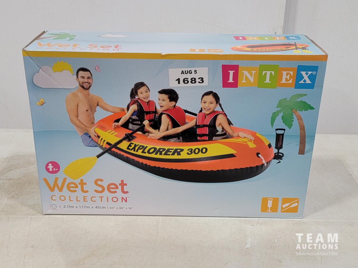 Intex Explorer 300 Inflatable Raft (Unused) [23JB05997-068] | Team Auctions