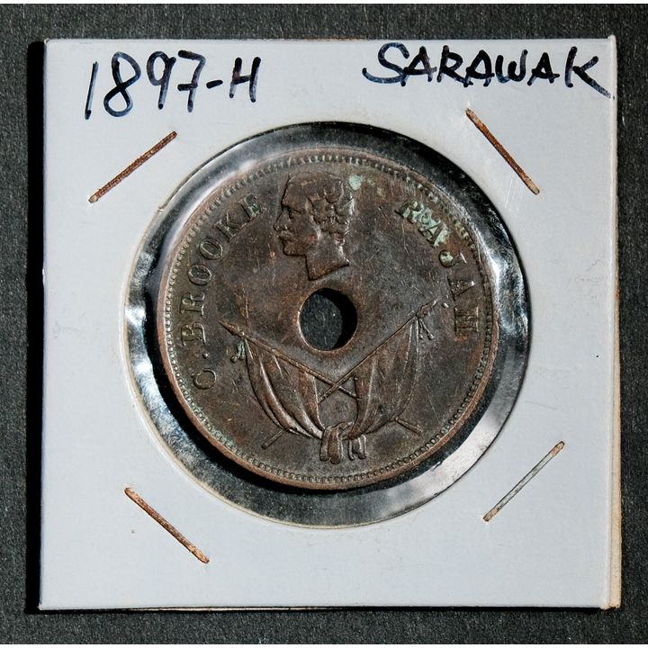 Sarawak 1897H ,Rajah C.Brooke 1cents VF-XF