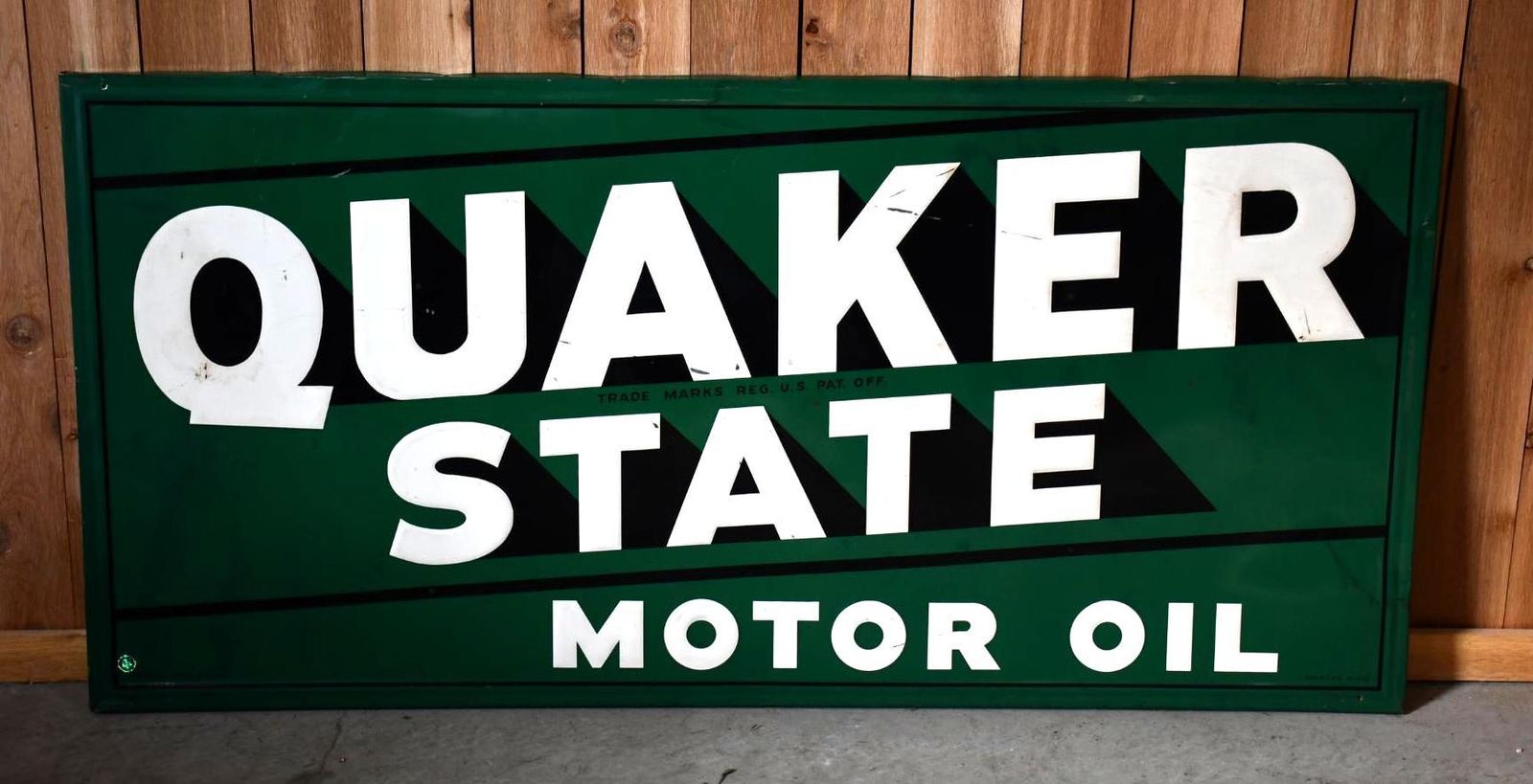 Quaker State Motor Oil Metal Sign (TAC) Matthews Auctions, LLC
