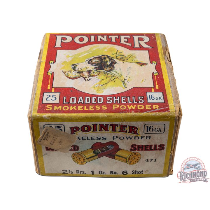 Box Only Clinton Cartridge Company Pointer Shotshells 16 GA